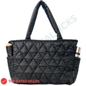Puffer Tote Bag Quilted Lightweight Water Resistant Stylish Travel Everyday